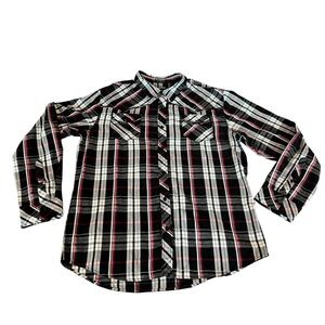 Carbon Women's Long Sleeve Button Down Slim Fit Shirt Size XXL